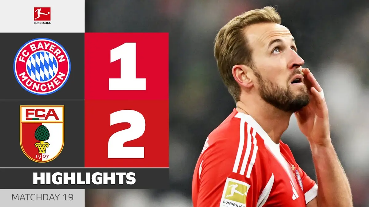 Bayern Munich - Augsbourg résumé vidéo du match. Première Défaite du Bayern (1 - 2).