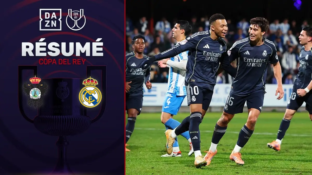 Talavara - Real Madrid résumé vidéo du match de Coupe du Roi. Victoire du Real (2 - 3).