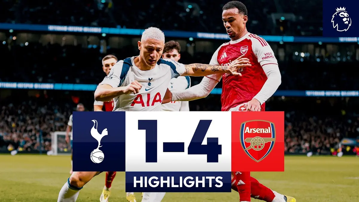 Tottenham - Arsenal résumé vidéo du match de Premier League (27e journée)
