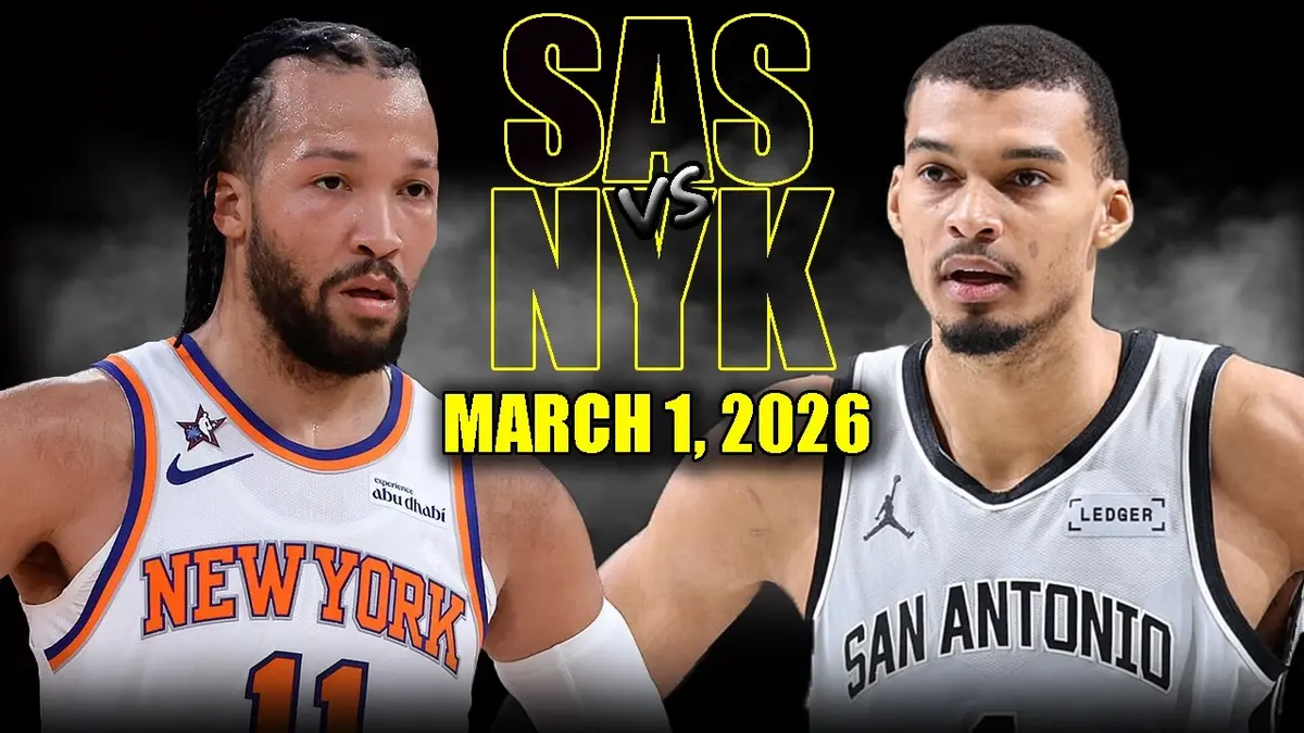  San Antonio Spurs - New York Knicks résumé vidéo du match NBA (1er mars 2026)