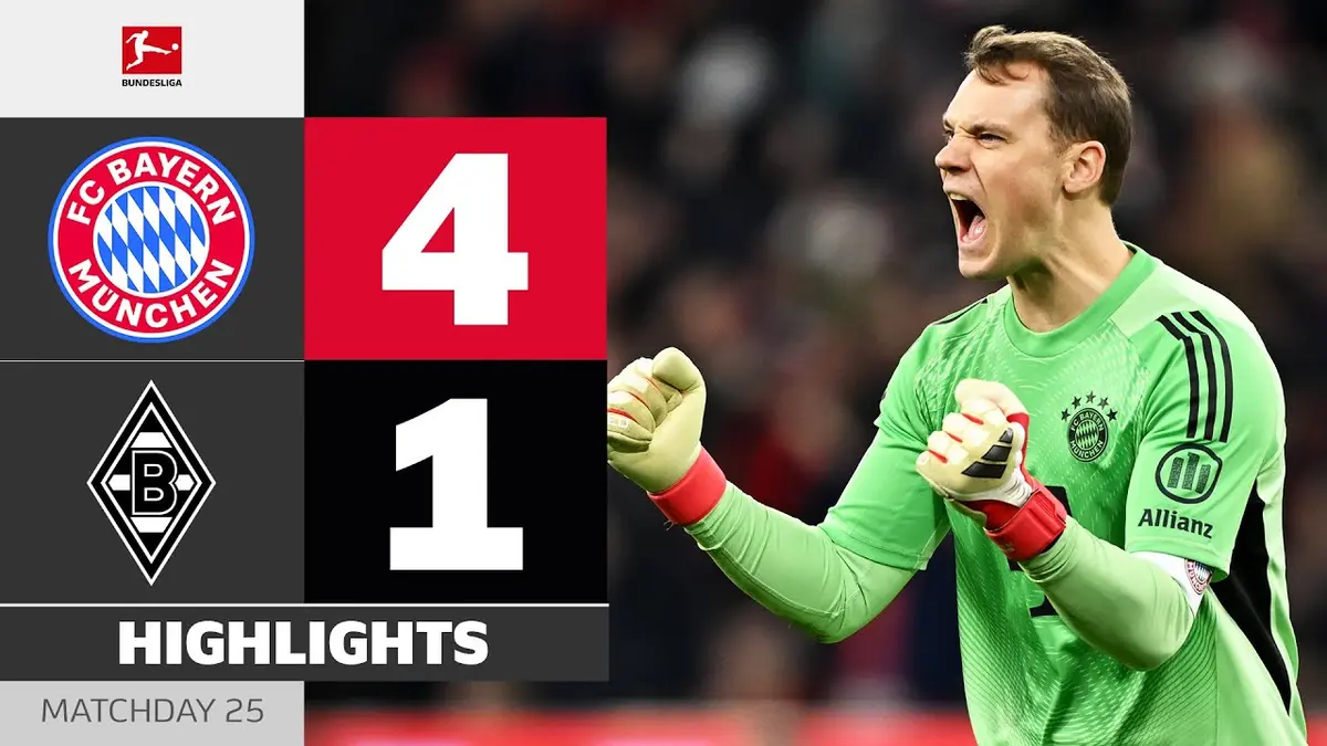 Bayern Munich – Mönchengladbach : résumé vidéo du match de Bundesliga