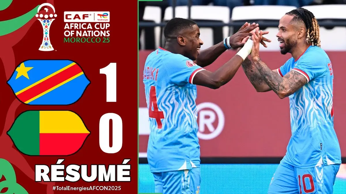 RD Congo - Bénin résumé vidéo du match. Victoire du Congo (1 - 0)