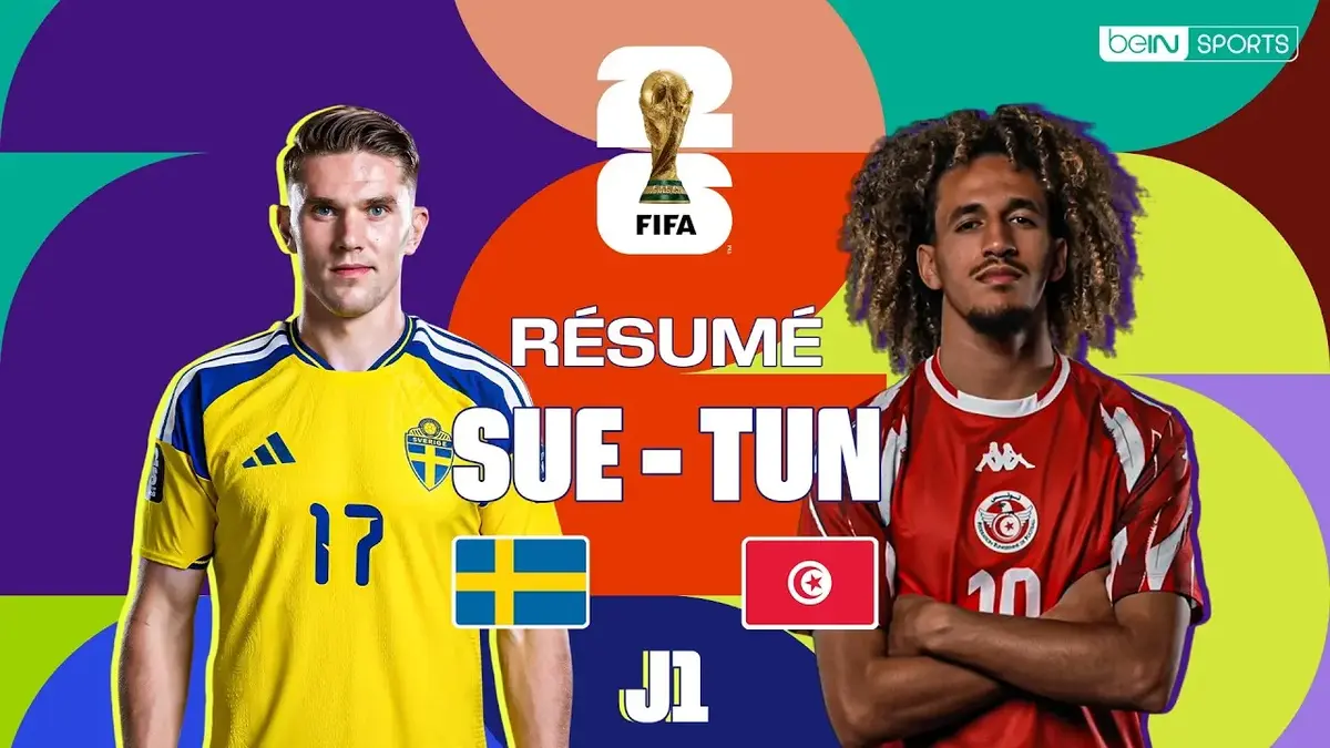 Suède – Tunisie : résumé vidéo du match de Coupe du monde 2026 (J1)