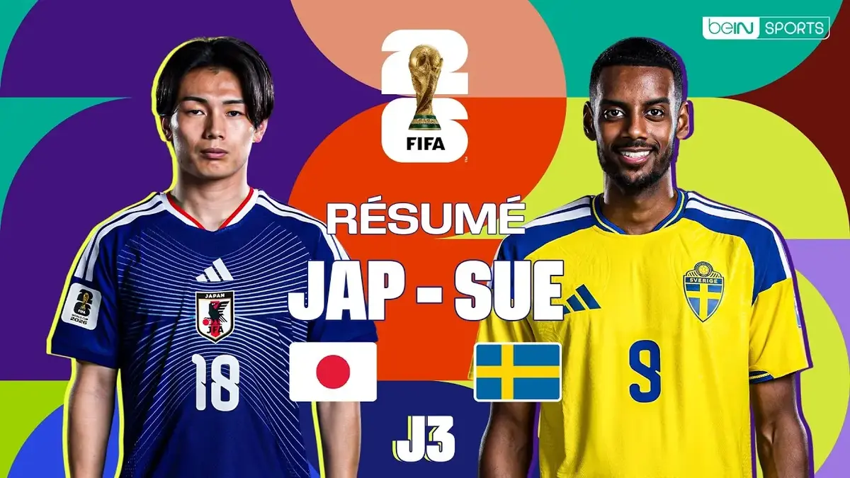 Japon - Suède : résumé vidéo du match de Coupe du Monde 2026 (J3)