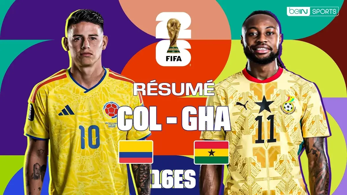 Colombie - Ghana : résumé vidéo du match (16e de finale - Coupe du Monde 2026)