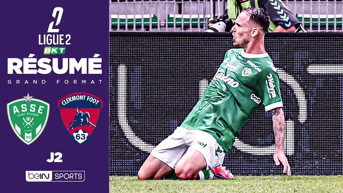 Saint-Etienne – Clermont : résumé vidéo du match de Ligue 2 (J2)